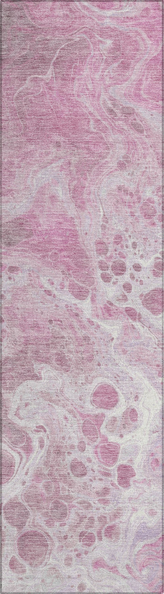 Piper Looms Chantille Abstract ACN1705 Pink Machine Washable Area Rug Runner Main Image