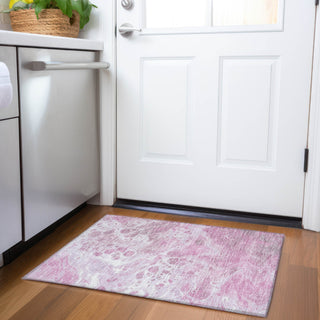 Piper Looms Chantille Abstract ACN1705 Pink Machine Washable Area Rug Scatter Lifestyle Image Feature