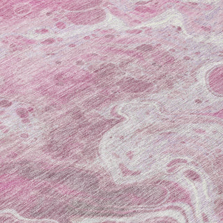 Piper Looms Chantille Abstract ACN1705 Pink Machine Washable Area Rug Swatch Image