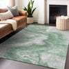 Piper Looms Chantille Abstract ACN1706 Green Machine Washable Area Rug Lifestyle Image Feature