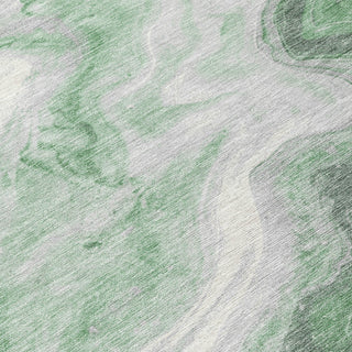 Piper Looms Chantille Abstract ACN1706 Green Machine Washable Area Rug Swatch Image