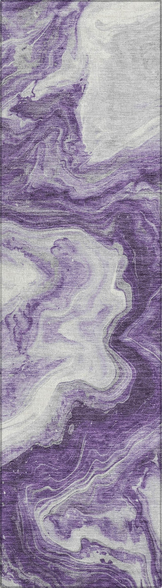 Piper Looms Chantille Abstract ACN1706 Purple Machine Washable Area Rug Runner Main Image