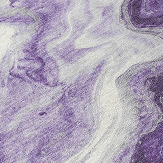 Piper Looms Chantille Abstract ACN1706 Purple Machine Washable Area Rug Swatch Image