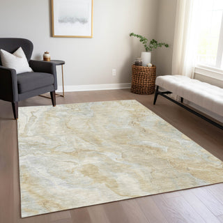 Piper Looms Chantille Abstract ACN1707 Beige Machine Washable Area Rug Lifestyle Image Feature