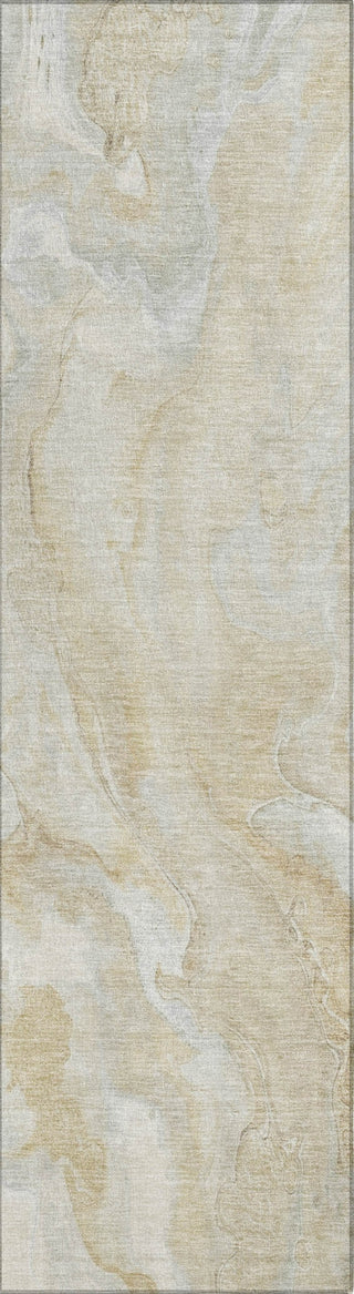 Piper Looms Chantille Abstract ACN1707 Beige Machine Washable Area Rug Runner Main Image
