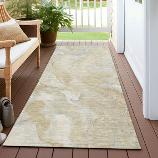 Piper Looms Chantille Abstract ACN1707 Beige Machine Washable Area Rug Runner Outdoor Lifestyle Image Feature