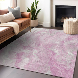 Piper Looms Chantille Abstract ACN1707 Pink Machine Washable Area Rug Lifestyle Image Feature