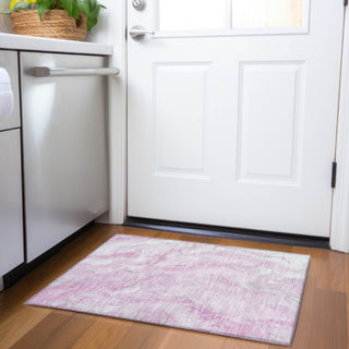 Piper Looms Chantille Abstract ACN1707 Pink Machine Washable Area Rug Scatter Lifestyle Image Feature