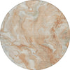Piper Looms Chantille Abstract ACN1707 Salmon Machine Washable Area Rug Round Main Image