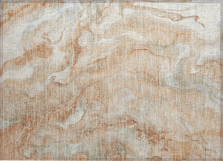Piper Looms Chantille Abstract ACN1707 Salmon Machine Washable Area Rug Scatter Main Image