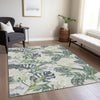 Piper Looms Chantille Floral ACN1708 Aloe Machine Washable Area Rug Lifestyle Image Feature