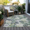 Piper Looms Chantille Floral ACN1708 Aloe Machine Washable Area Rug Outdoor Lifestyle Image Feature