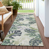Piper Looms Chantille Floral ACN1708 Aloe Machine Washable Area Rug Runner Outdoor Lifestyle Image Feature