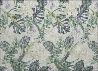 Piper Looms Chantille Floral ACN1708 Aloe Machine Washable Area Rug Scatter Main Image