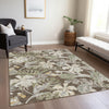 Piper Looms Chantille Floral ACN1708 Brown Machine Washable Area Rug Lifestyle Image Feature