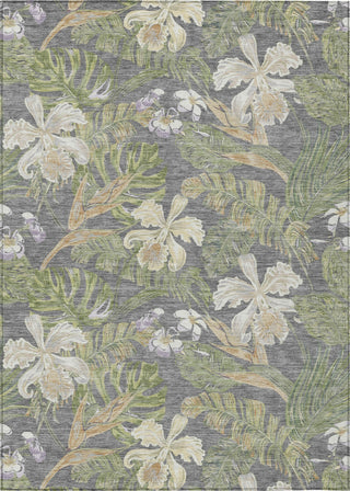 Piper Looms Chantille Floral ACN1708 Gray Machine Washable Area Rug main image