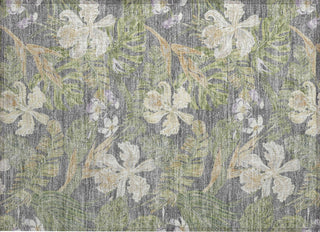 Piper Looms Chantille Floral ACN1708 Gray Machine Washable Area Rug Scatter Main Image