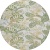 Piper Looms Chantille Floral ACN1708 Ivory Machine Washable Area Rug Round Main Image