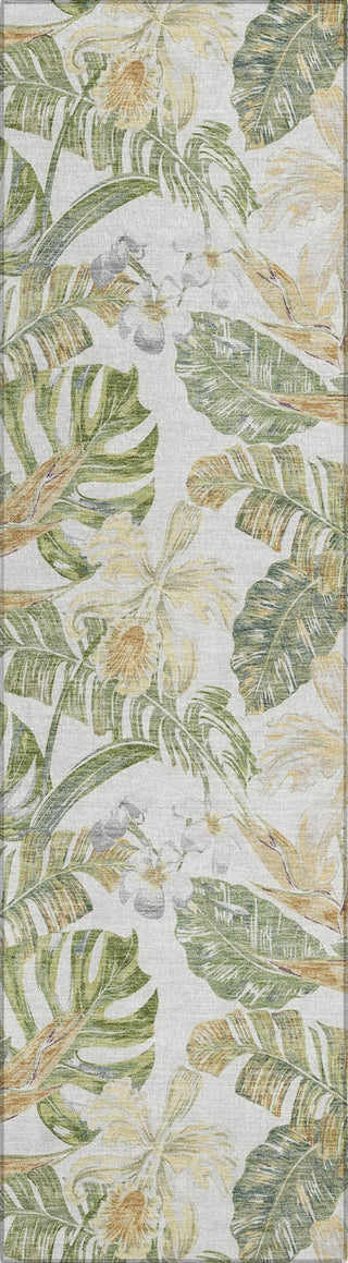 Piper Looms Chantille Floral ACN1708 Ivory Machine Washable Area Rug Runner Main Image