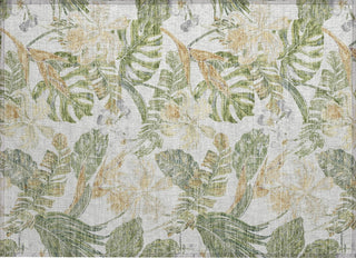 Piper Looms Chantille Floral ACN1708 Ivory Machine Washable Area Rug Scatter Main Image