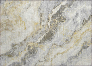 Piper Looms Chantille Abstract ACN1709 Gold Machine Washable Area Rug Scatter Main Image