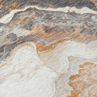 Piper Looms Chantille Abstract ACN1709 Silver Machine Washable Area Rug Swatch Image
