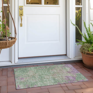 Piper Looms Chantille Abstract ACN1710 Aloe Machine Washable Area Rug Scatter Outdoor Lifestyle Image Feature