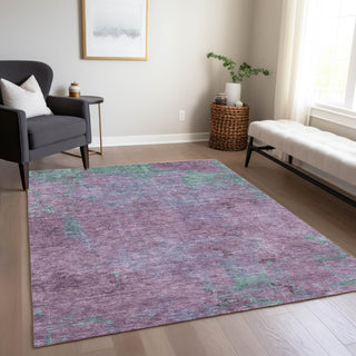 Piper Looms Chantille Abstract ACN1710 Lavender Machine Washable Area Rug Lifestyle Image Feature