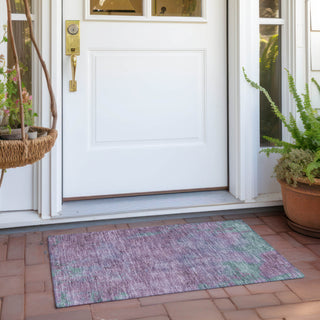 Piper Looms Chantille Abstract ACN1710 Lavender Machine Washable Area Rug Scatter Outdoor Lifestyle Image Feature