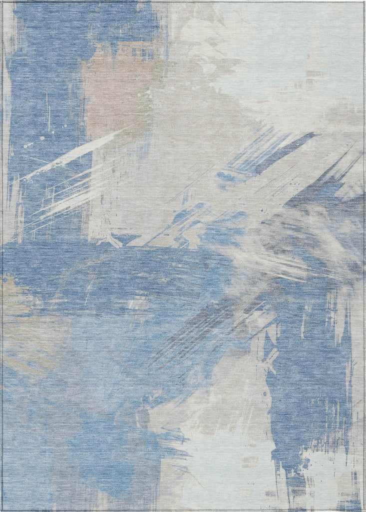 Piper Looms Chantille Modern ACN1711 Denim Machine Washable Area Rug main image