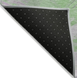 Piper Looms Chantille Modern ACN1711 Green Machine Washable Area Rug Backing Image