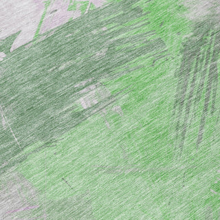 Piper Looms Chantille Modern ACN1711 Green Machine Washable Area Rug Swatch Image