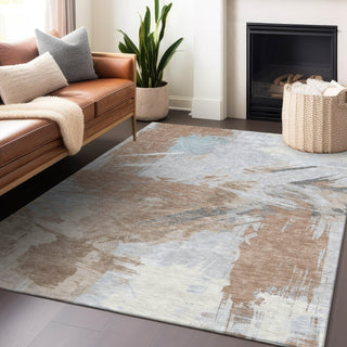 Piper Looms Chantille Modern ACN1711 Paprika Machine Washable Area Rug Lifestyle Image Feature