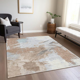Piper Looms Chantille Modern ACN1711 Paprika Machine Washable Area Rug Lifestyle Image Feature