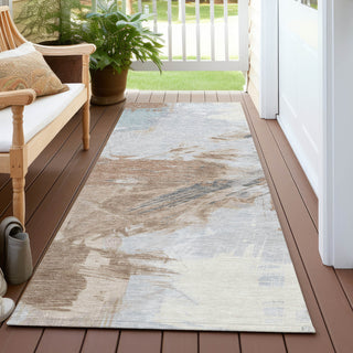 Piper Looms Chantille Modern ACN1711 Paprika Machine Washable Area Rug Runner Outdoor Lifestyle Image Feature