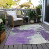 Piper Looms Chantille Modern ACN1711 Purple Machine Washable Area Rug Outdoor Lifestyle Image Feature