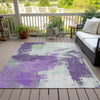 Piper Looms Chantille Modern ACN1711 Purple Machine Washable Area Rug Outdoor Lifestyle Image Feature