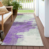 Piper Looms Chantille Modern ACN1711 Purple Machine Washable Area Rug Runner Outdoor Lifestyle Image Feature