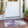 Piper Looms Chantille Modern ACN1711 Purple Machine Washable Area Rug Scatter Outdoor Lifestyle Image Feature