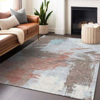 Piper Looms Chantille Modern ACN1711 Taupe Machine Washable Area Rug Lifestyle Image Feature