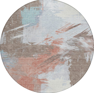 Piper Looms Chantille Modern ACN1711 Taupe Machine Washable Area Rug Round Main Image