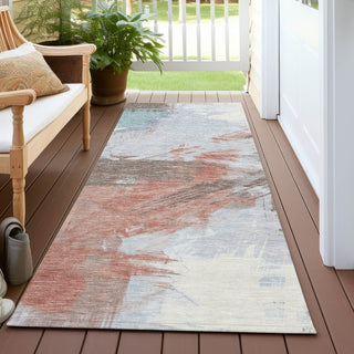 Piper Looms Chantille Modern ACN1711 Taupe Machine Washable Area Rug Runner Outdoor Lifestyle Image Feature