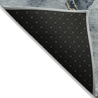 Piper Looms Chantille Abstract ACN1712 Graphite Machine Washable Area Rug Backing Image