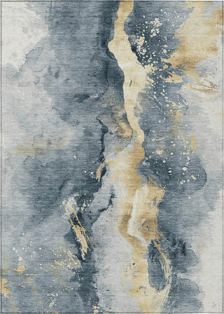 Piper Looms Chantille Abstract ACN1712 Graphite Machine Washable Area Rug main image