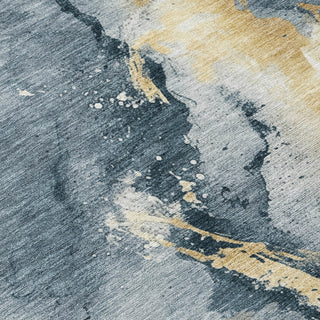 Piper Looms Chantille Abstract ACN1712 Graphite Machine Washable Area Rug Swatch Image