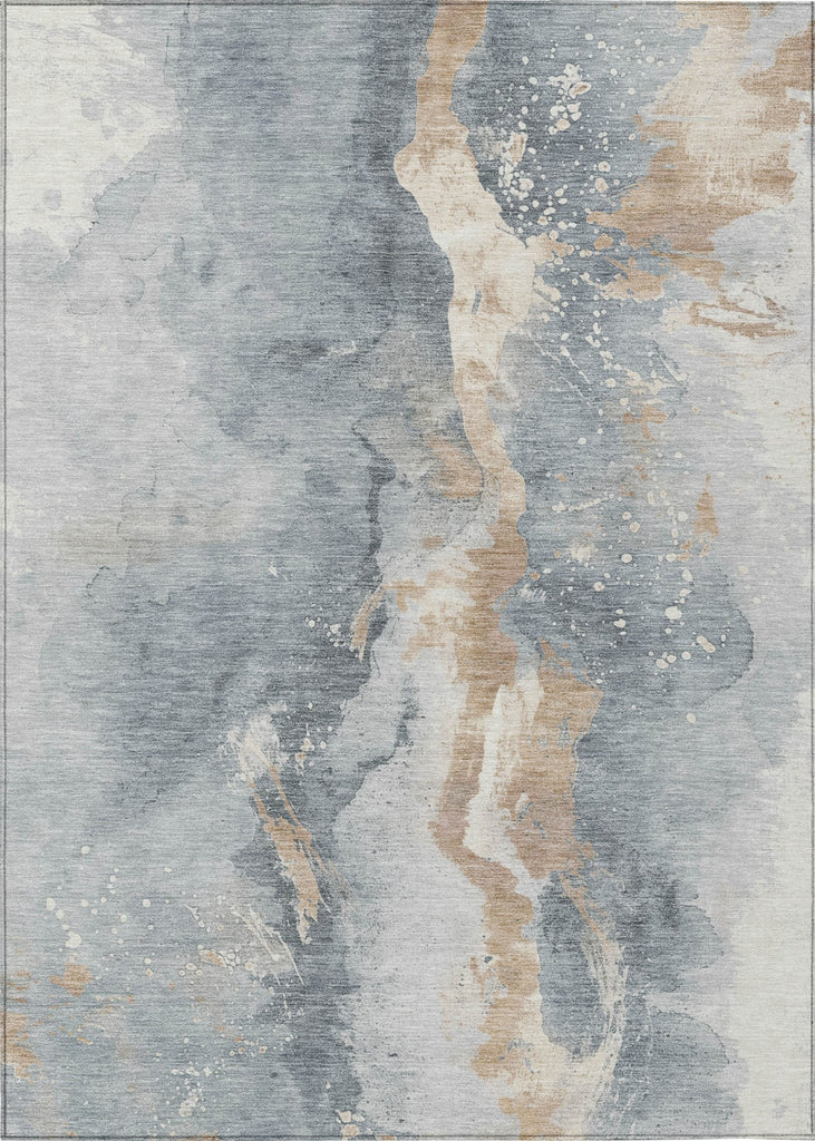 Piper Looms Chantille Abstract ACN1712 Gray Machine Washable Area Rug main image