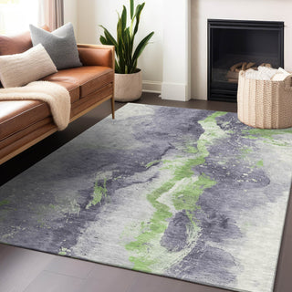 Piper Looms Chantille Abstract ACN1712 Lavender Machine Washable Area Rug Lifestyle Image Feature