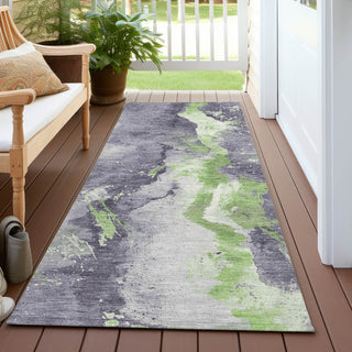 Piper Looms Chantille Abstract ACN1712 Lavender Machine Washable Area Rug Runner Outdoor Lifestyle Image Feature
