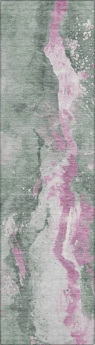 Piper Looms Chantille Abstract ACN1712 Sage Machine Washable Area Rug Runner Main Image