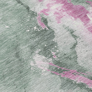 Piper Looms Chantille Abstract ACN1712 Sage Machine Washable Area Rug Swatch Image